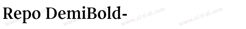 Repo DemiBold字体转换